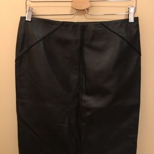 Leather pencil skirt